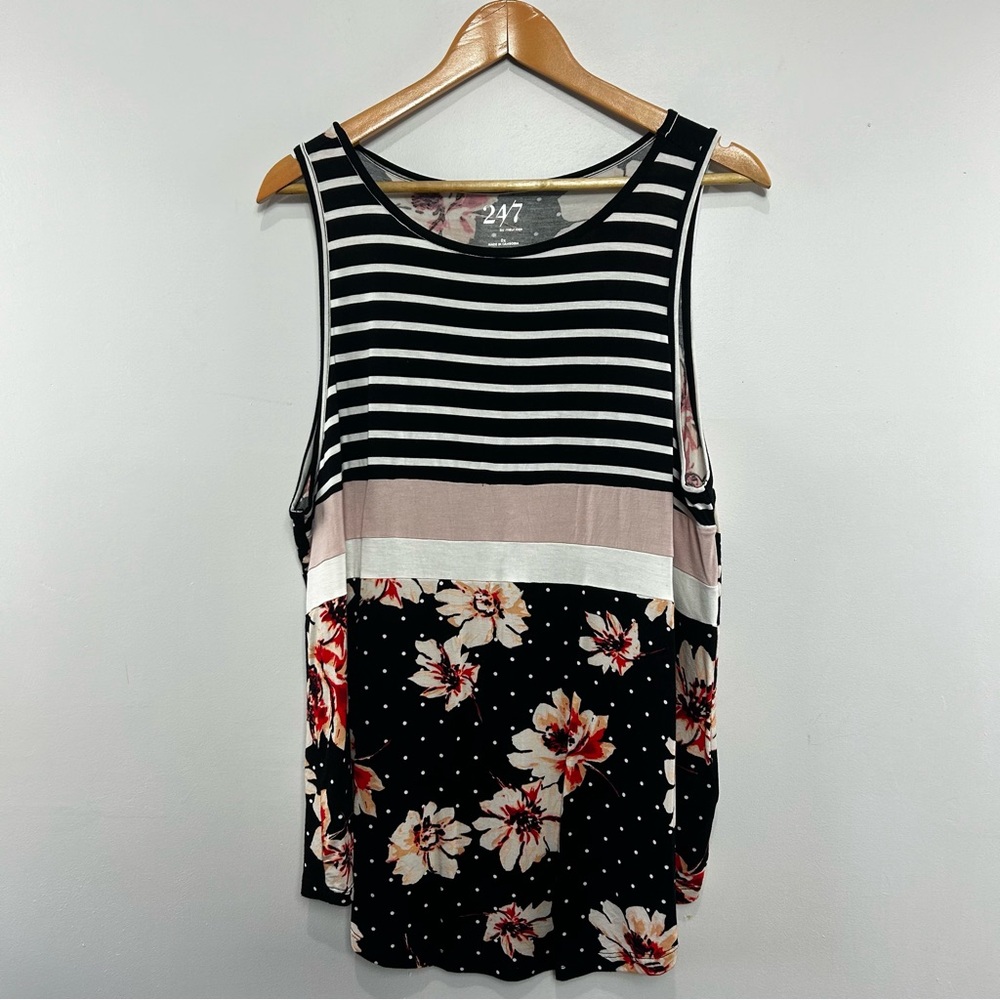 24/7 Maurices Mixed Pattern Tank 0X